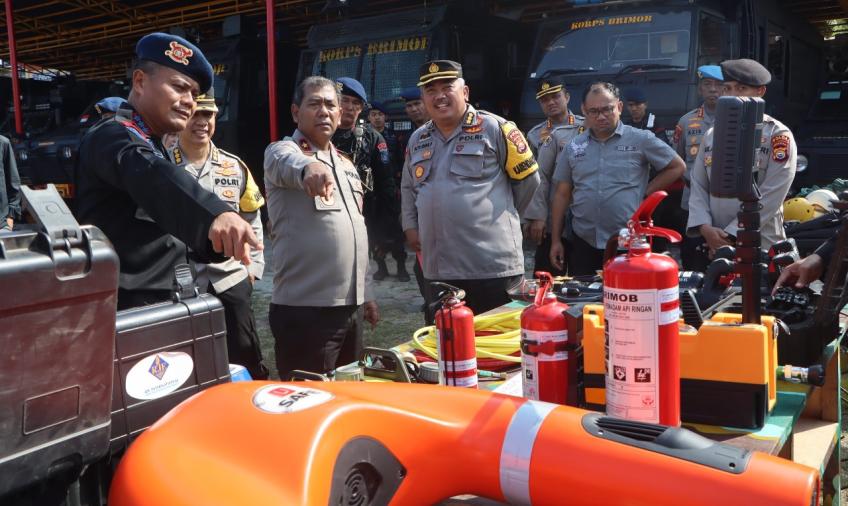 Pastikan Kesiapan dan Kemanan Jelang Pemilu 2024, Wakapolda Gelar Apel Pasukan dan Peralatan 