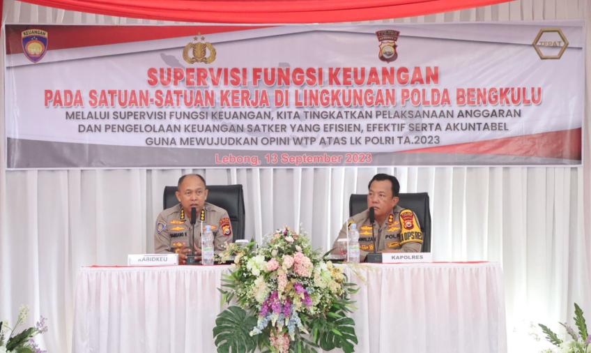 Polda Bengkulu Supervisi Fungsi Keuangan di Polres Lebong