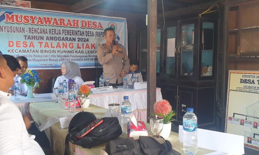 Kapolsek Lebong Selatan Sosialisasikan PPA dan Ajak Warga Ciptakan Lingkungan Kondusif Jelang Pemilu 2024