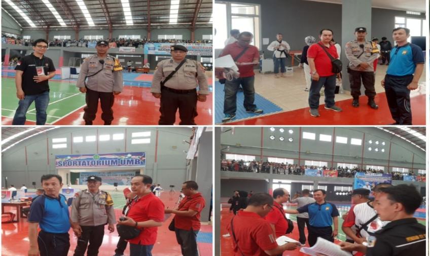 Personel Sat Samapta Pengamanan Kejurnas Taekwondo Bengkulu Open 2023 Piala Wali Kota Bengkulu