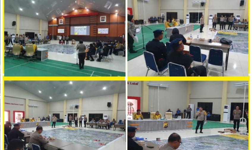 Persiapan Pengamanan Pemilu, Personel Polresta Bengkulu Latihan Simulasi Tactical Floor Game
