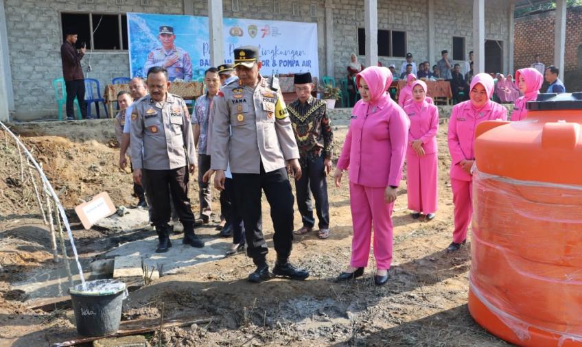 Polri Peduli, Polres Kepahiang Bantu Pembangunan Sumur Bor dan Pompa Air