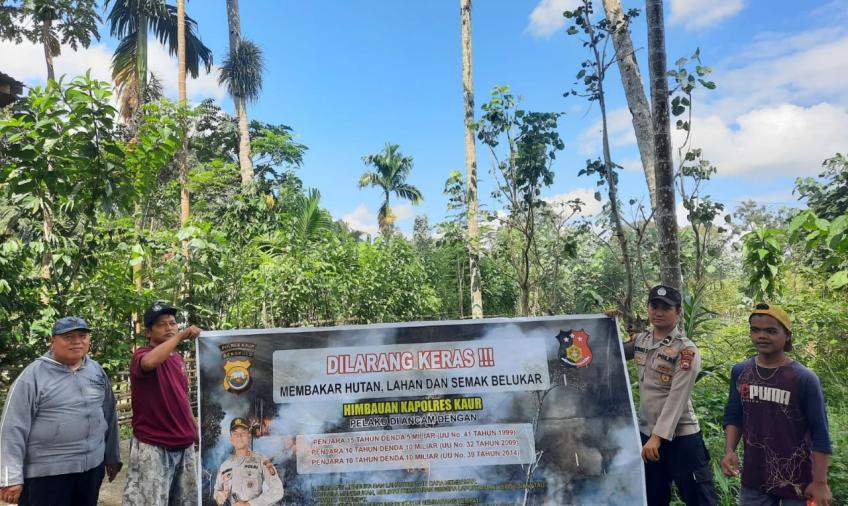 Sosialisasi Karhutlah, Polsek Muara Sahung Ingatkan Warga Tidak Membakar Hutan dan Lahan 