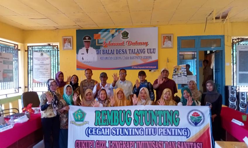 Dukung Percepatan Penanganan Stunting, Bhabinkamtibmas Polsek Lebong Utara Hadiri Rembuk Stunting