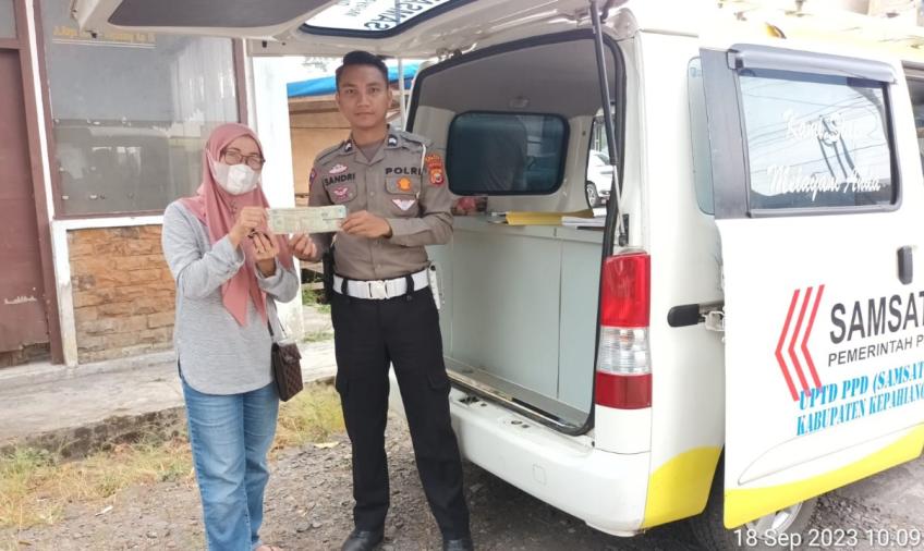 Berikan Kemudahan Bayar Pajak, Polres Kepahiang Gelar Samsat Keliling