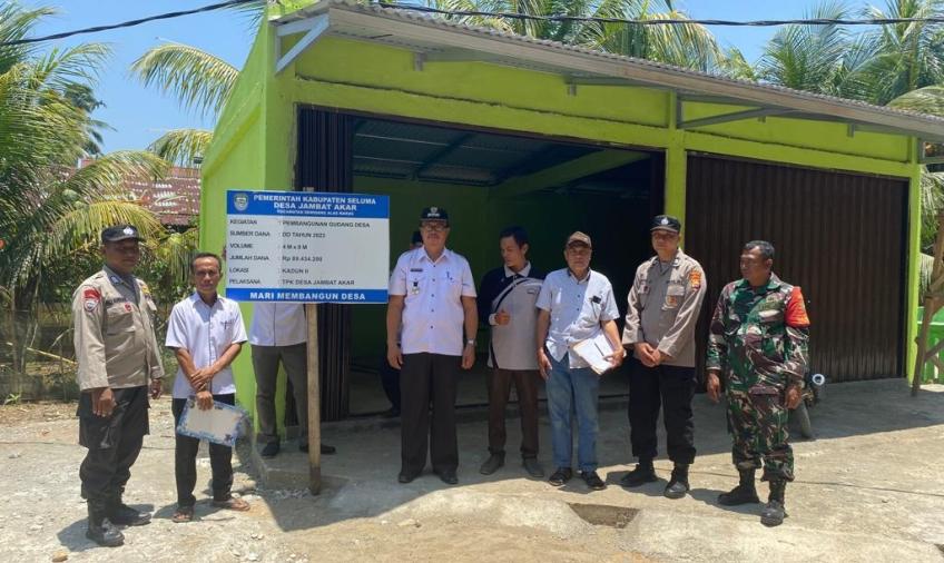 Polsek Semidang Alas Maras Hadiri Pemantauan Lokasi Titik Nol Pembangunan Fisik Desa Jambat Akar Tahun 2023 