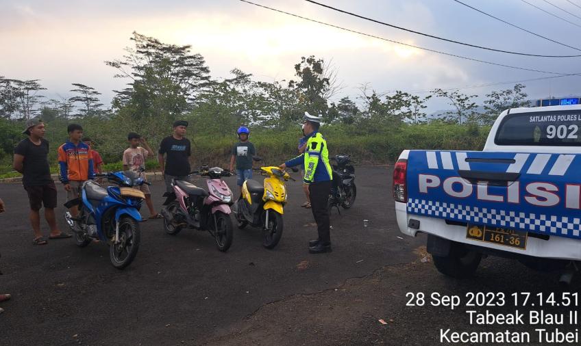 Satlantas Polres Lebong Gelar Patroli Cegah Balap Liar