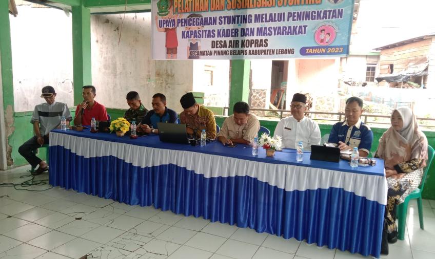 Bhabinkamtibmas Polsek Lebong Utara Ikuti Rembuk Stunting di Desa Air Kopras