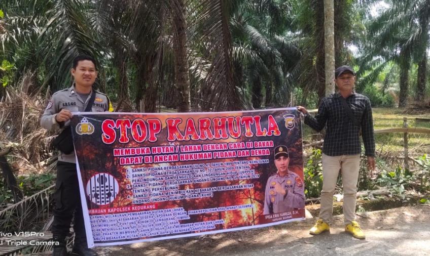 Cegah Karhutlah, Bhabinkamtibmas Sambangi Warga Binaan Sampaikan Imbaun 