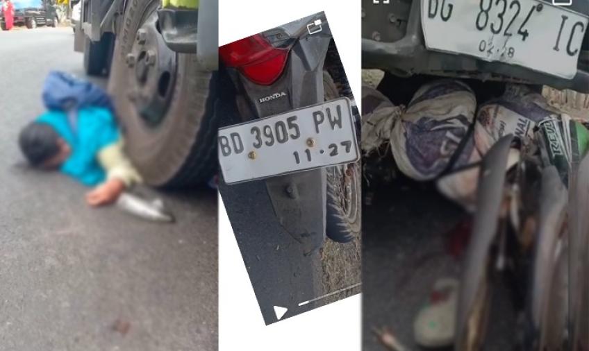 Lakalantas di Seluma, Ibu-ibu Tewas Nyangkut di Ban Truk
