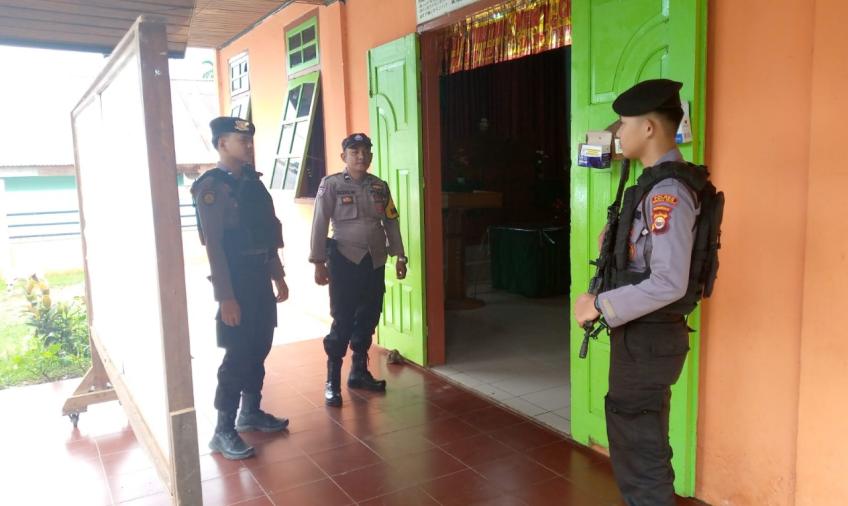 Laksanakan Pengamanan Ibadah Mingguan, Polres Benteng Berikan Rasa Aman  