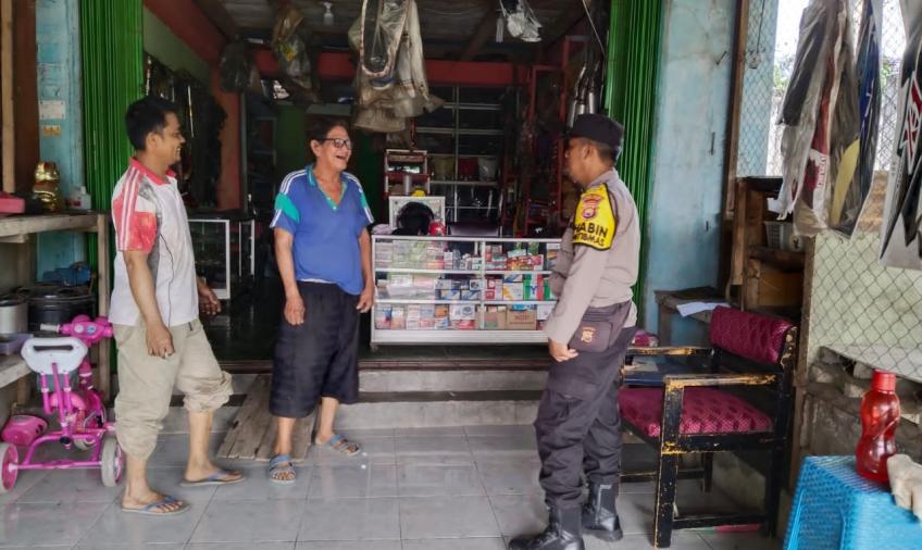Bhabinkamtibmas Sambangi Bengkel Sampaikan Pesan Kamtibmas 