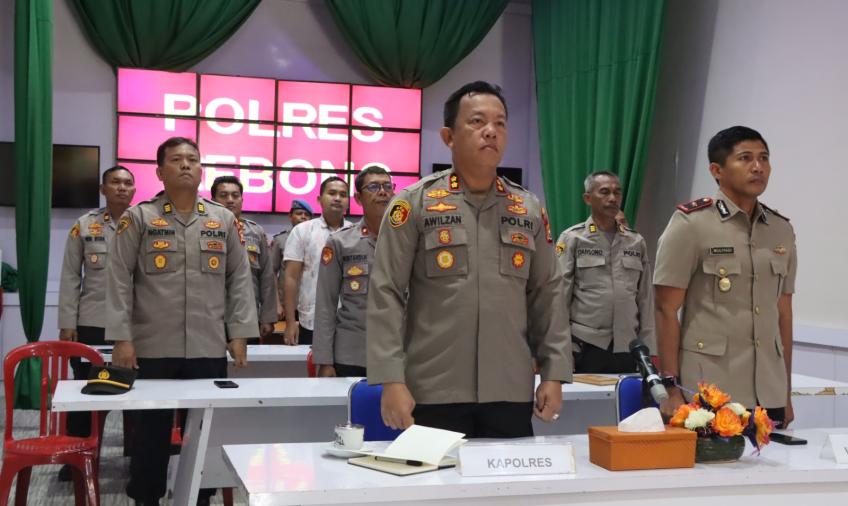Polres Lebong Ikuti Zoom Meeting Anev Gelar Operasional Triwulan III