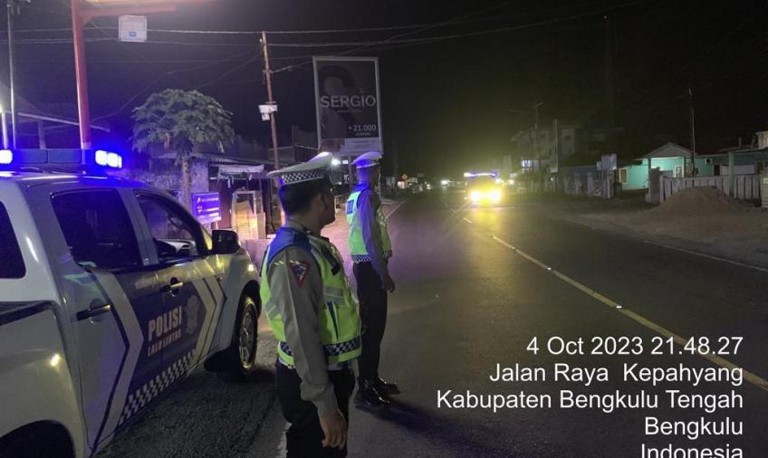 Patroli Blue Light dan Pamturlalin, Satlantas Polres Benteng Tingkatkan Keamanan di Jalan Lintas Bengkulu-Kepahiang