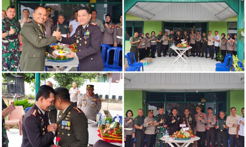 HUT TNI Ke-78, Kapolresta Bengkulu dan PJU Silaturahmi ke Dandim, Danlanal dan Dandenpom