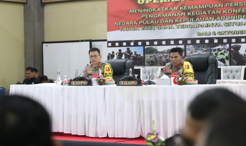 Kakorlantas Polri Bersama Kapolda Bali Laksanakan Tactical Floor Game (TFG) dalam KTT Archipelagic and Island State Forum