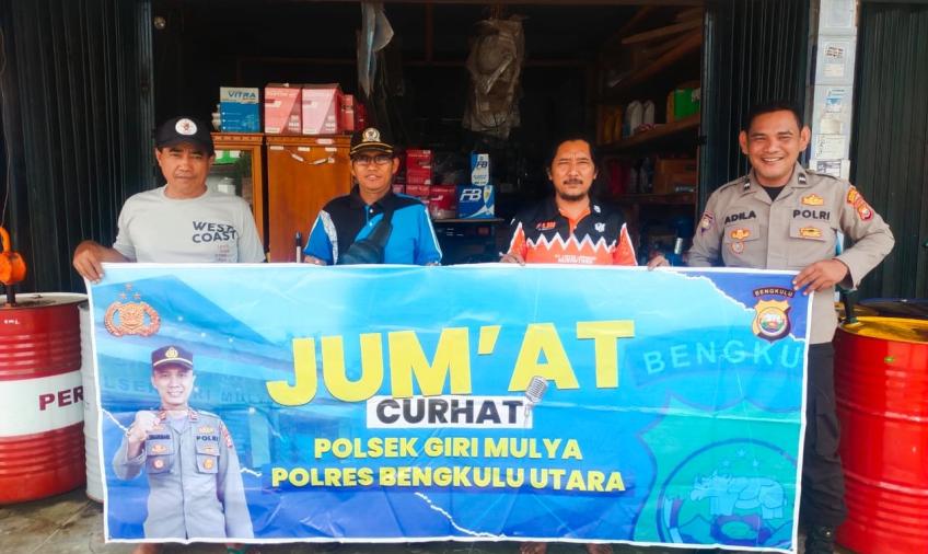 Kanit Binmas Polsek Giri Mulya laksanakan kegiatan Jumat Curhat di Desa Giri Mulya