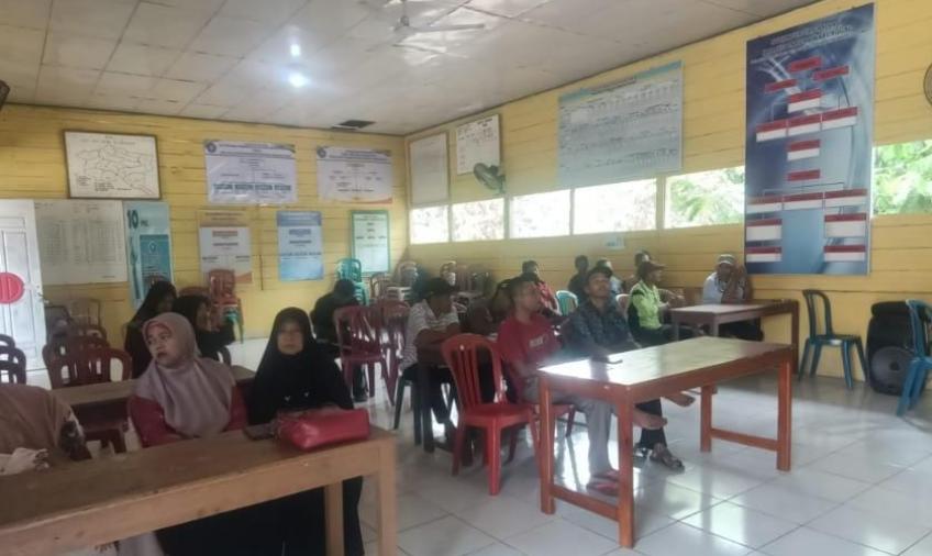 Bhabinkamtibmas Polsek Giri Mulya hadiri musyawarah RKPDes Suka Makmur