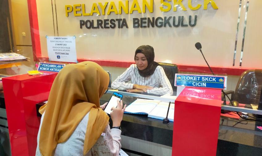 Meningkatnya Permintaan Penerbitan SKCK, Polresta Bengkulu Buka Pelayanan Hari Sabtu