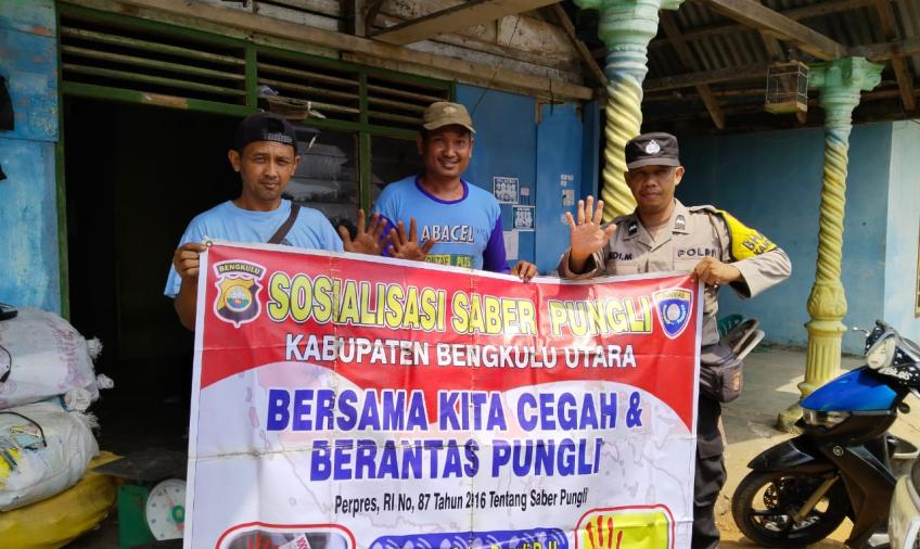 Polsek Ketahun Sosialisasikan Program Saber  Pungli Kepada Warga Masyarakat