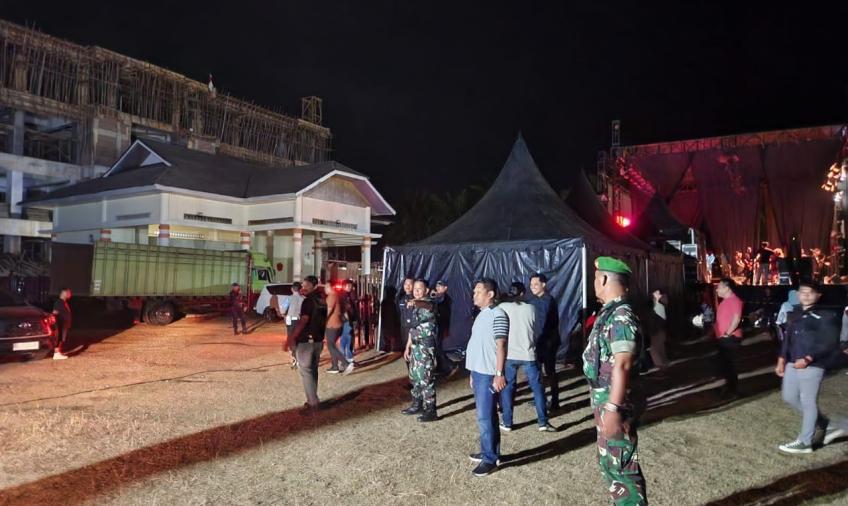 Polres BS Turunkan 130 Personelnya Dalam Pengamanan Konser Anji Dilapangan Sekundang 