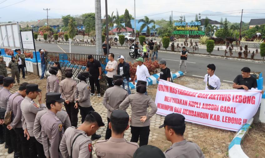 Polres Lebong Gelar Pengamanan Aksi Unjuk Rasa Formal