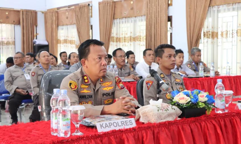 Polres Lebong Ikuti Zoom Meeting Pra Ops Mantap Brata Nala 