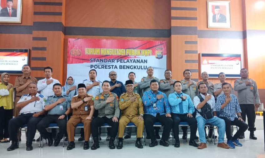 Serap Aspirasi Publik, Polresta Bengkulu Adakan Forum Konsultasi Publik Tentang Standar Pelayanan 