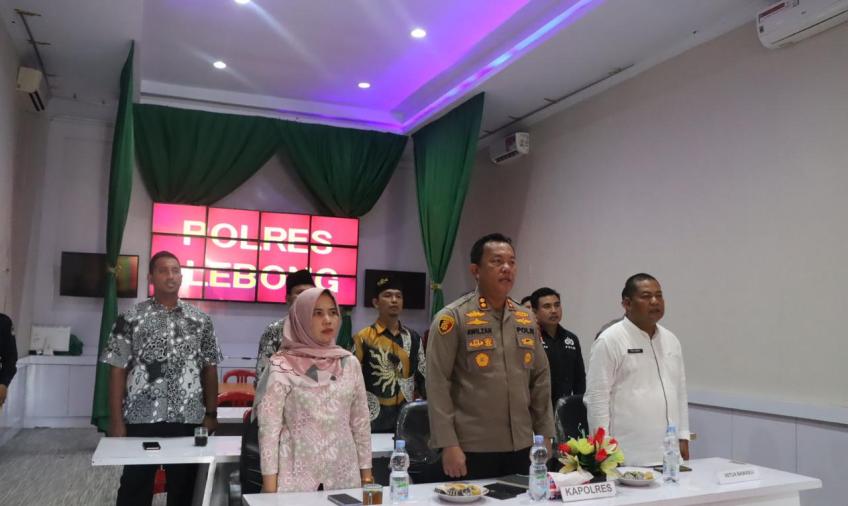 Polres Lebong Ikuti  Zoom Meeting Dialog Publik Pilpres 2024