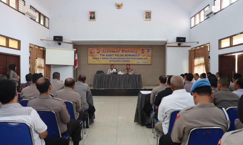 Itwasda Polda Bengkulu Laksanakan Audit Kinerja Tahap II Aspek Pelaksanaan dan Pengendalian di Polres Lebong