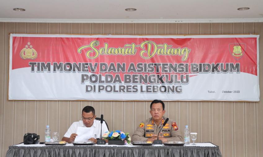Bidkum Polda Bengkulu Monev dan Asistensi di Polres Lebong