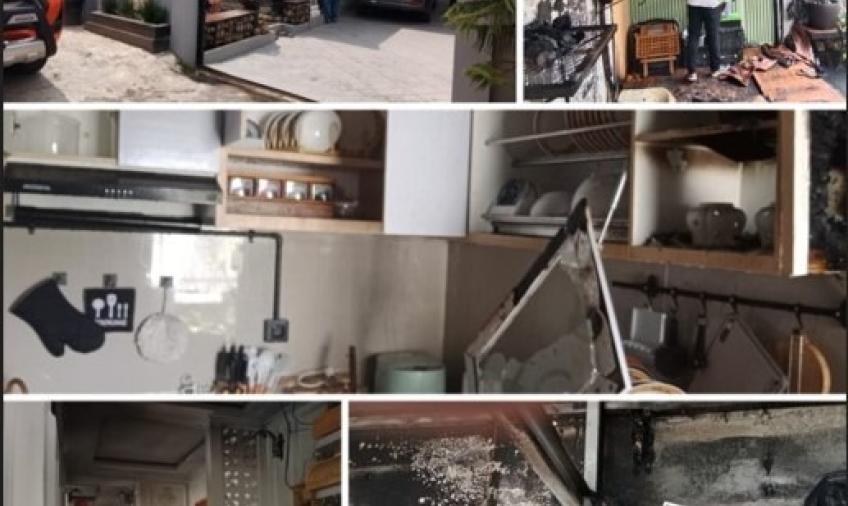 Personel Polresta Bengkulu Datangi dan Cek Lokasi TKP Kebakaran di Kelurahan Bentiring