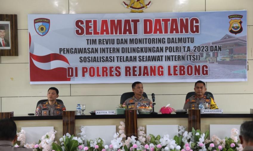 Tingkatkan Mutu Kinerja Kewilayahan, Polres Rejang Lebong Terima Tim Dalmutu Itwasum Polri 