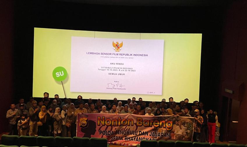 Polresta Bengkulu Gelar Nonton Bareng Film "Aku Rindu" di Bioskop XXI