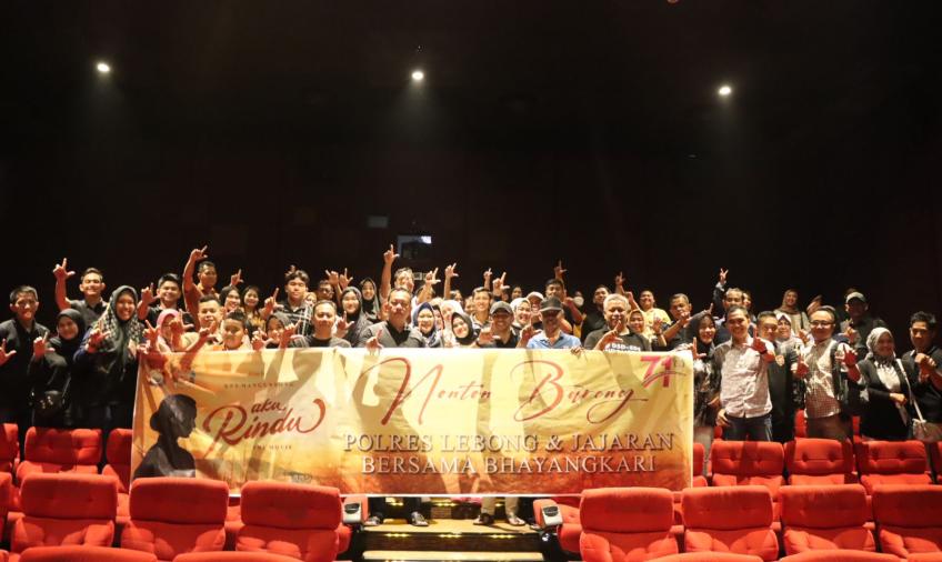 Polres Lebong Gelar Nobar Film 'Aku Rindu'  di Bioskop Mega 21