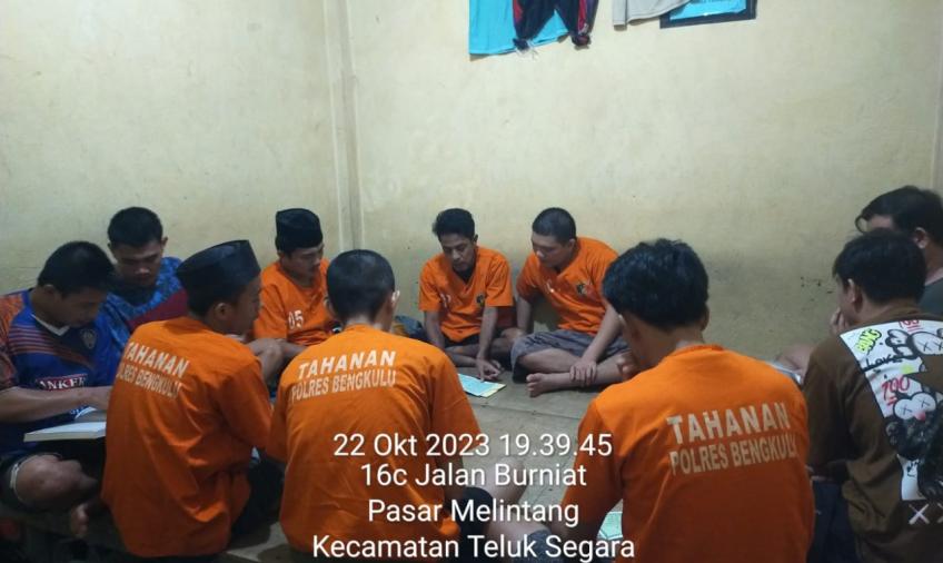 Tingkatkan Keimanan Para Tahanan, Polresta Bengkulu Gelar Binrohtal  