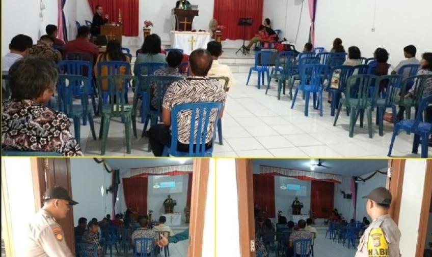 Amankan Kegiatan Misa/Kebaktian Minggu di Gereja, Jajaran Polresta Bengkulu Gelar Pengamanan Patroli