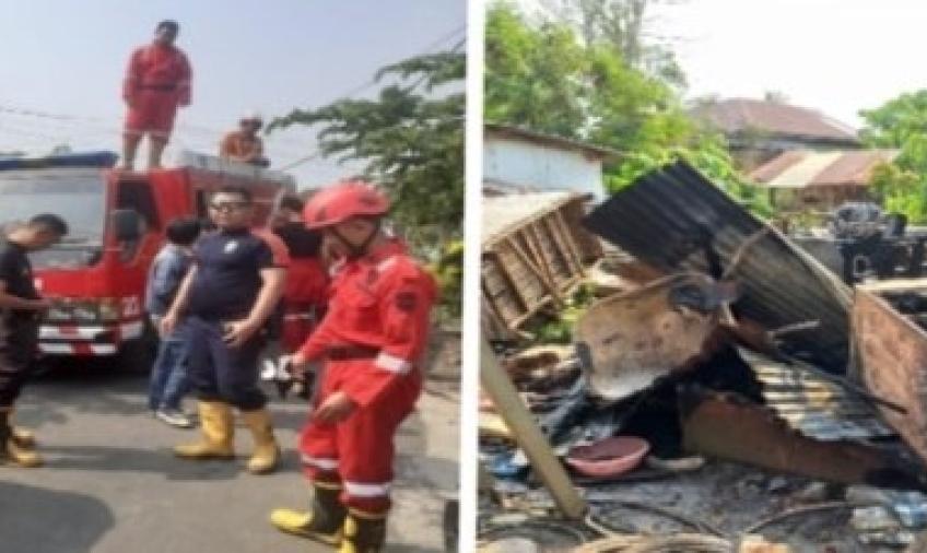 Polsek Muara Bangkahulu Datangi dan Amankan TKP Kebakaran di Rawa Makmur 