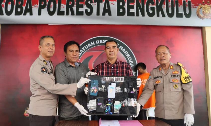 Polresta Bengkulu Amankan 6 Terduga Pelaku Penyalahgunaan Narkoba
