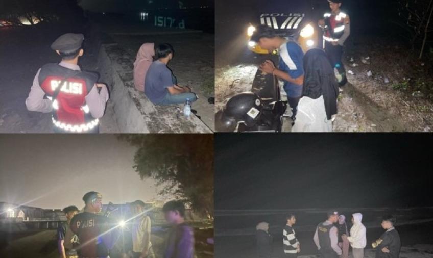 Patroli Malam, Sat Samapta Polresta Bengkulu Sampaikan Imbauan Cegah Kejahatan 3C 