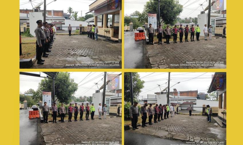 Polres BS Lakukan Serah Terima Piket Penjagaan dan Piket Fungsi 