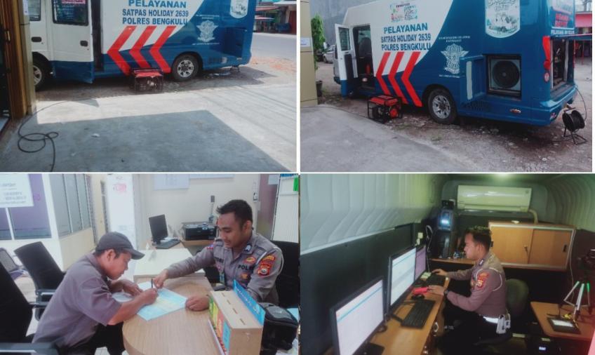 Simling Polresta Bengkulu Layani Perpanjangan SIM dan Pemohon Baru 