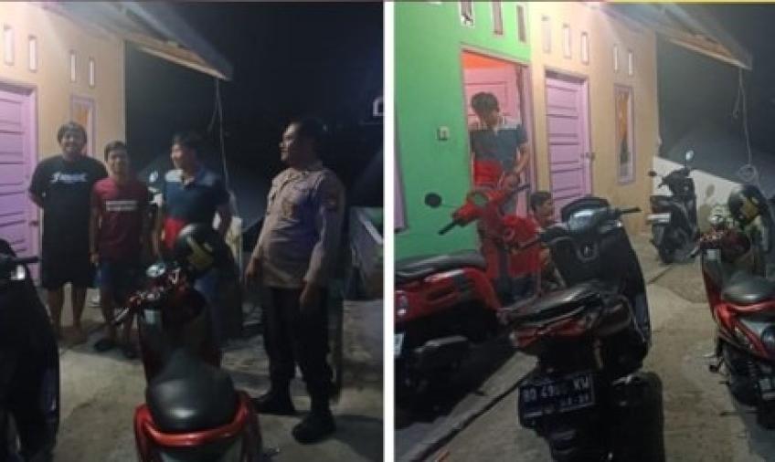Patroli Keliling, Personel Polsek Muara Bangkahulu Sampaikan Imbauan Cegah Gangguan 3C 