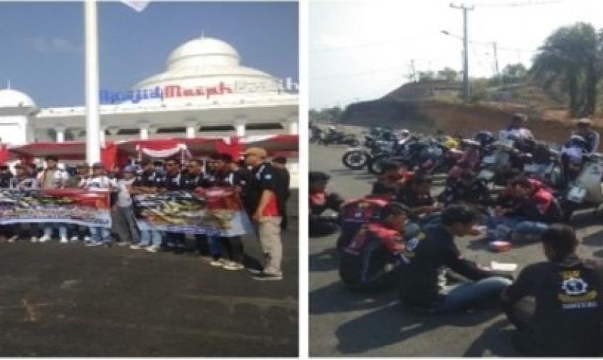 Dukung Ketertiban Berlalu Lintas, Polresta Bengkulu Ajak Komunitas Sepeda Motor Sampaikan Imbauan Tertib Berlalu Lintas 
