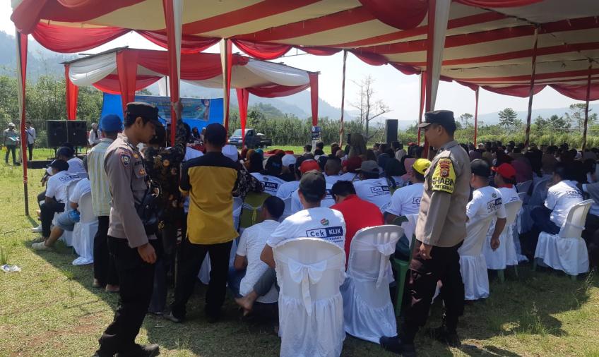 Polsek Rimbo Pengadang Laksanakan Pengamanan Kampanye Percepatan Penurunan Stunting