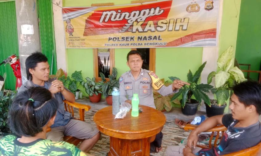 Melalui Minggu Kasih, Polsek Nasal Sampaikan Imbauan Kamtibmas kepada Warga 