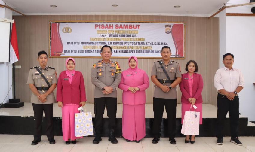 Polres Lebong Gelar Pisah Sambut Kabag Ops, Kasatres Narkoba dan Kapolsek Rimbo Pengadang