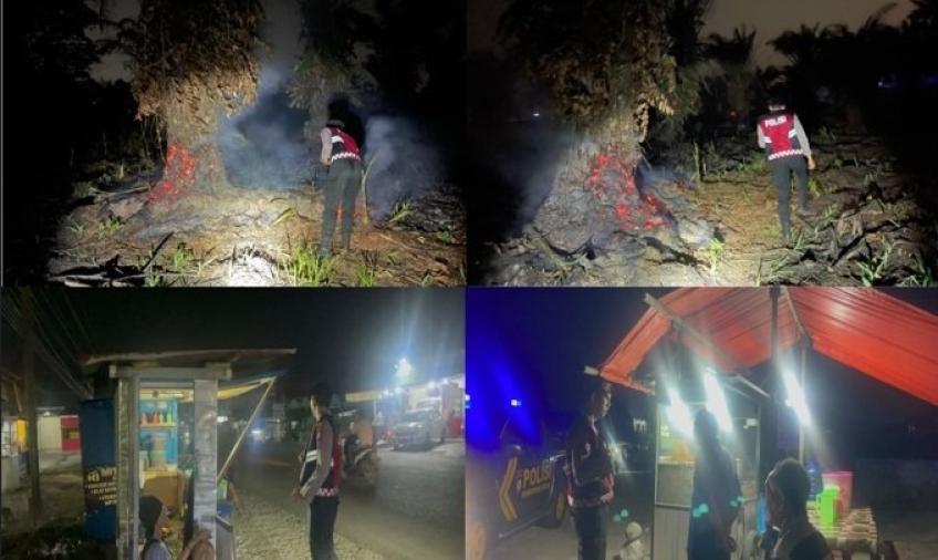 Kapolsek Selebar Cek Lokasi Kebakaran Lahan di Sebakul 