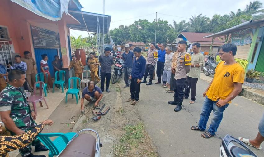 Terjadi Penembakan Hewan Ternak Kerbau di Desa Padang Nibung, Bhabinkamtibmas Gelar Problem Solving 