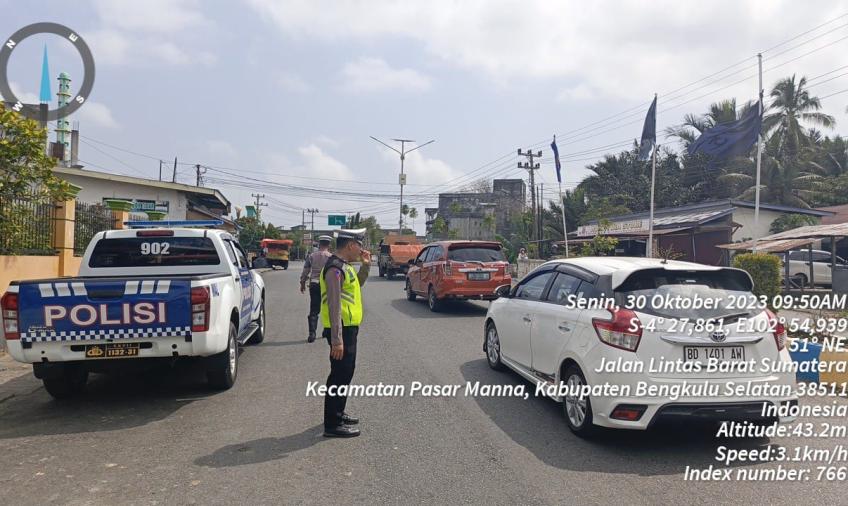 Sat Lantas Polres BS, Patroli dan Gelar Pengaturan Lalu Lintas di KPU dan Bawaslu   